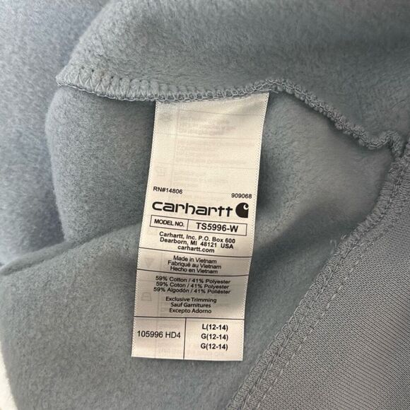 Carhartt Women’s Rain Defender Relaxed Fit Midweight Hooded Sweatshirt L - Picture 7 of 7